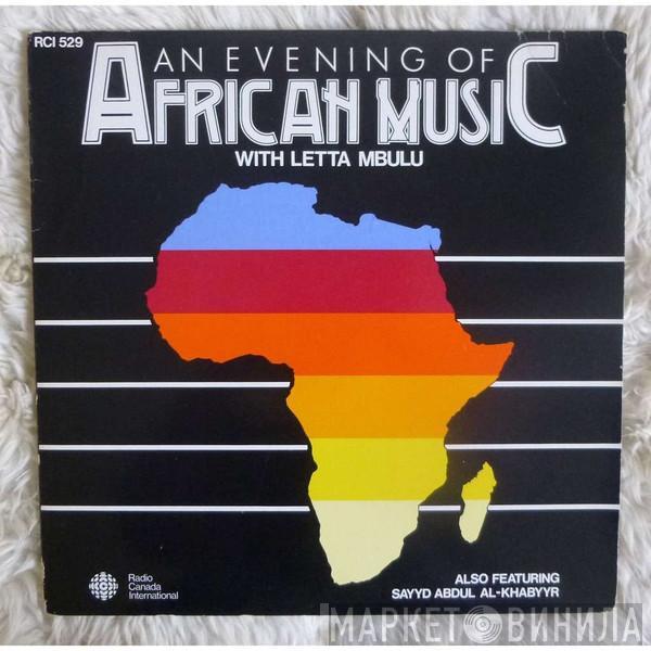 Letta Mbulu, Sayyd Abdul Al-Khabyyr - An Evening Of African Music