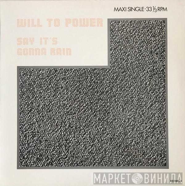 Will To Power - Say It's Gonna Rain (New Remixes)